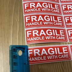 15pcs FRAGILE HANDLE WITH CARE 1″x3″ FRAGILE Stickers Packaging Safety Mailing