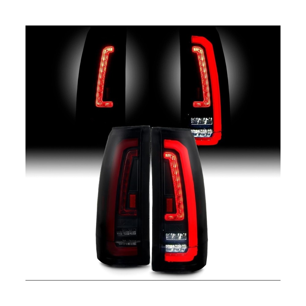 LED Tail Lights – Black Smoke – Fit Chevy/GMC C1500/Suburban/Yukon – Pair