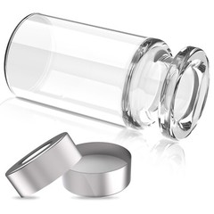 100pcs Lab 10ml Clear Vials+Caps 20mm Glass Bottles HPLC Beveled Edge Crimp Top