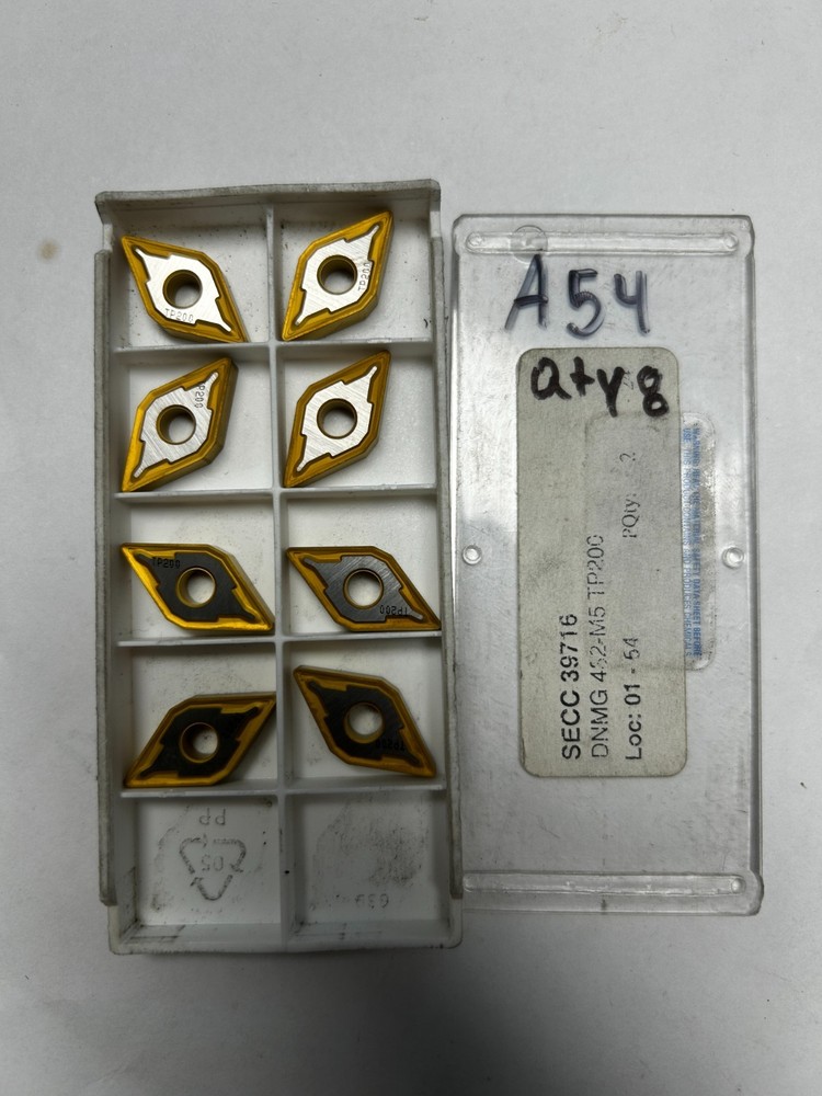 Qty 8 Seco DNMG 432-M5dnmg150408-m5 edp-39716 183617-1121/607