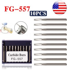 FG 557 Dental Acero de Tungsteno FG Fresas de Carburo para Alta Velocidad Pieza