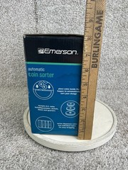 Vintage Emerson Automatic Coin Sorter Machine 4 Barrel Sorts And Stacks US Coins