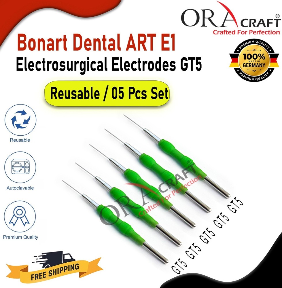 Bonart Dental ART E1 Electrosurgical Electrodes GT5 Reusable /05 Pcs Set
