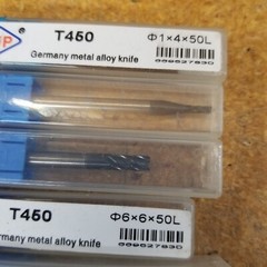 TUP T450 End Mill Cutters for CNC Engraving/Milling – Lot of 5