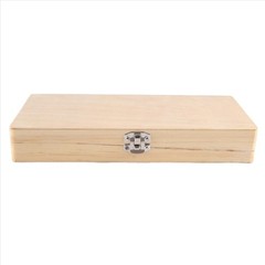 1pcs Wooden Microscope Slide Storage Box – Holds 50 Slides Securely – NEW