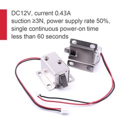 4PCS DC 12V Electric Lock Iron Security Assembly Solenoid Door Cabinet Drawer US