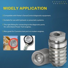 PD222 Series PD Steel Test Port and Diagnostic Equipment Quick Coupler 1/8″-27