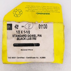 (QTY : 8) Holo Krome 1/2″ X 1-1/2″ Standard Dowel Pins Black Lustre Alloy Steel