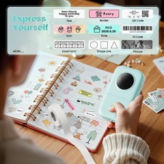 D30 Label Maker Machine, Portable Bluetooth Mini Label Printer, Handheld Thermal