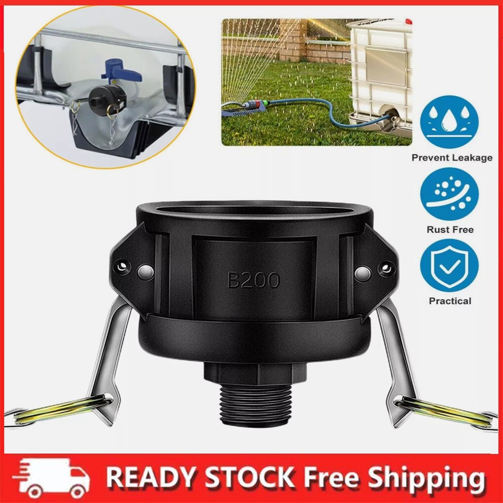 IBC Tote Tank Water Adapter Coarse Thread 2″Drain Plug Connector For Garden Hose