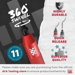AFA Tooling Deburring Tool Kit with 11 HSS Swivel Blades for Metal PVC 3D Prints