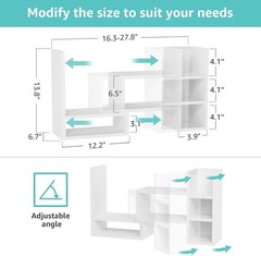 Compact Modern Desk Shelves – Adjustable Organizer with Anti-Fall Features