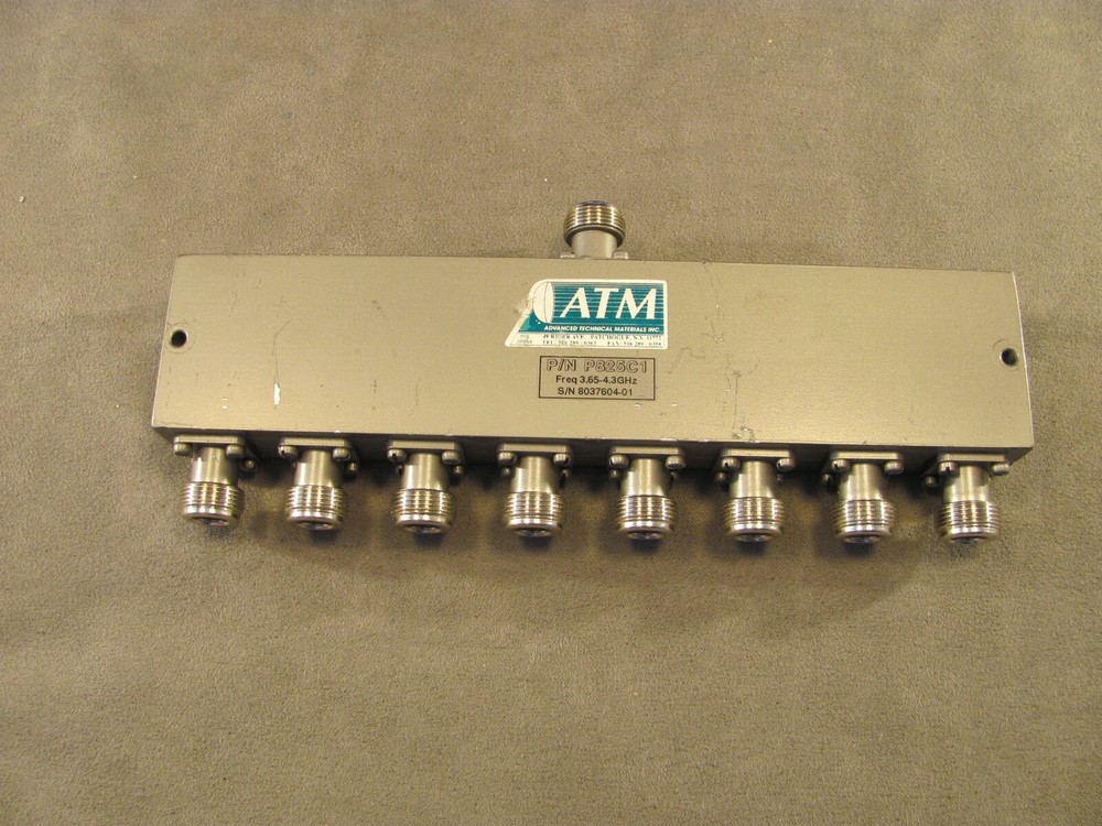 ATM Model# P825C1, Power Divider/Combiner 8-port, ‘N’ ports, 3.65 to 4.3GHz