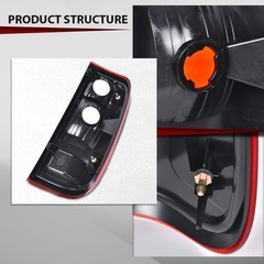 Left Tail Light Assembly Red Lens w/o Bulbs Ford F250/350/450/550 SD 08-16