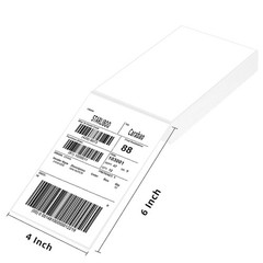 4×6 Fanfold Direct Thermal Shipping Labels Perforated for Zebra & Rollo Printers