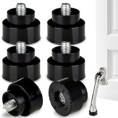 6 Pcs Door Stopper Rubber Tips Replacement Black