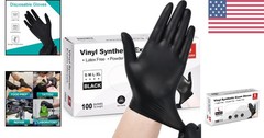Versatile Latex-Free Vinyl Exam Gloves – 100 Count Large Size for Food & Medical