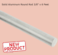 Solid Aluminum Round Rod 3/8″ x 6 Ft Bar Stock Alloy 6061 Unpolished Finish NEW