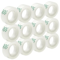 12 Rolls Transparent Tape Refills Rolls 3/4-Inch x 720 inch, 1 inch Core, Cle…