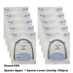 100PCS Dental Orthodontic Round Arch Wire NITI Stainless Steel Ovoid Nature Form