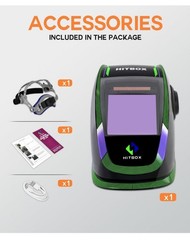HITBOX Welding Helmet Auto Darkening, 3.94″X3.74″ Super Large Viewing True Color