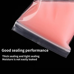 200/100PCS Transparent Zip Bags Food Jewelry Vacuum Storage Bag Plastic Thicken