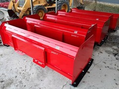 6′ Skid Steer Snow Pusher Box 30″ Backdrag Rubber HD Bobcat Case Kubota Orange