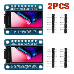 2PC 0.96” Inch IPS Full Color 80×160 LCD Display Module ST7735 SPI for