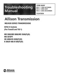 ALLISON TRANSMISSION 3000 SERIES SERVICE AND TROUBLESHOOTING MANUAL