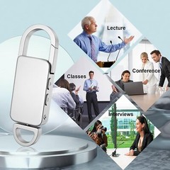 Voice Recorder 8GB Digital Audio Device Activated Sound Tape Dictaphone Keychain