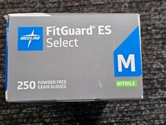 (1500-Pieces)FitGuard Medium Nitrile Gloves Textured Fingertips Powdered-Free