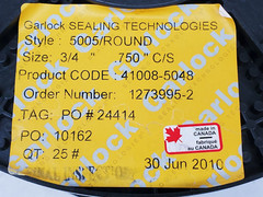 1′ Foot Per – GARLOCK PACKING SEALING ROUND, 3/4″ (.750″) CS, 41008-5048 (HR)
