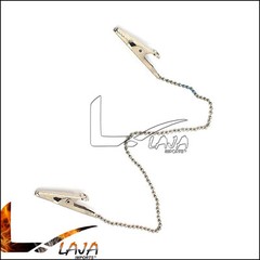 Napkin Holder Chain Dental Bib Clips Flexible Metal Ball Orthodontic Instruments