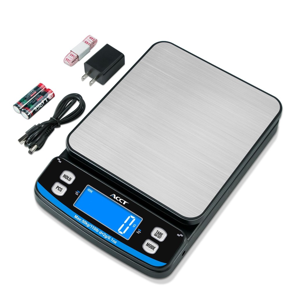 110lb Postal Scale – High Precision Shipping Scale with Tare, Count, and Hold…