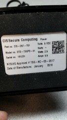 CIS SECURE COMPUTING P/N CIS-267-701 MODEL No. DTD-TSGPD-01