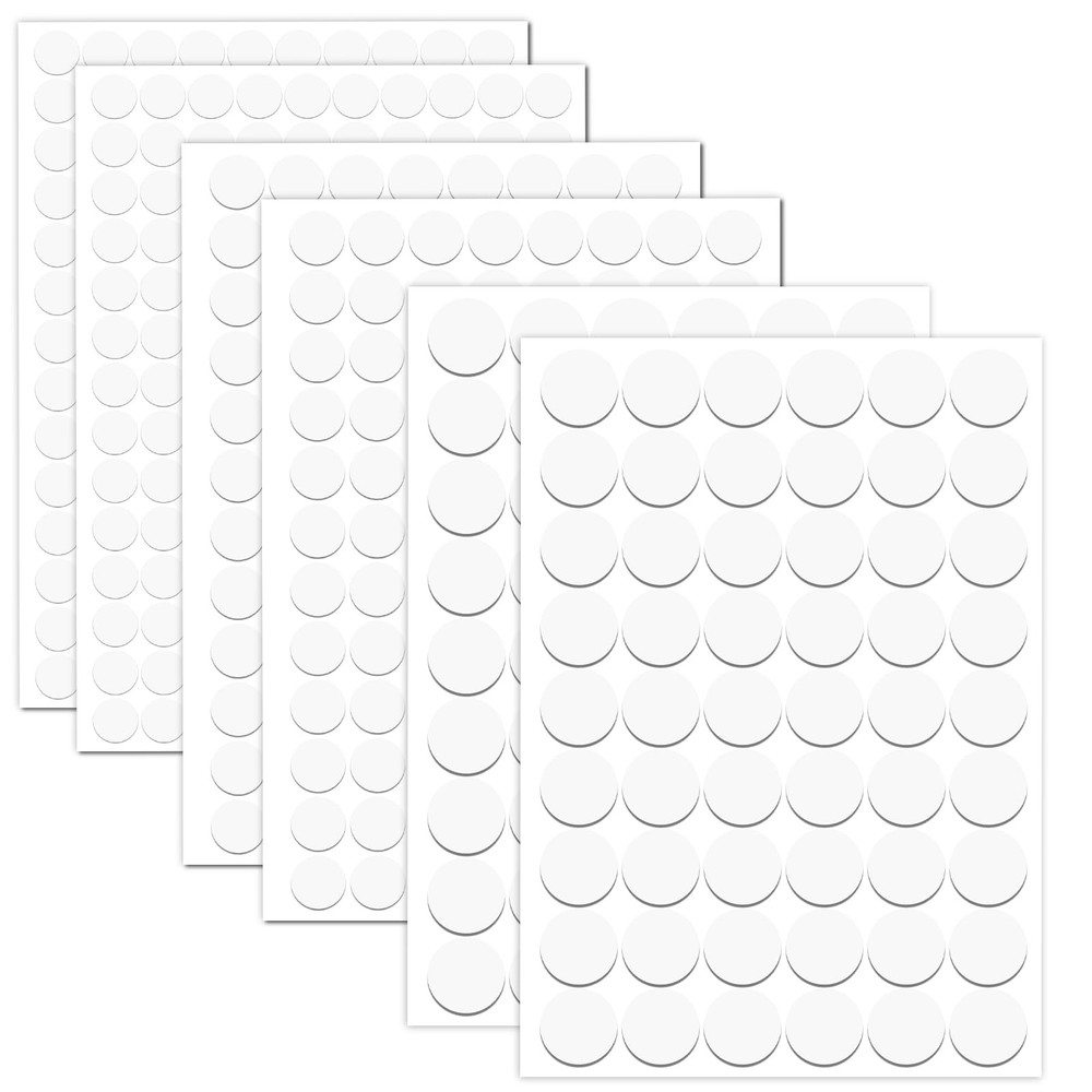 580 Pieces Self-Adhesive Screw Hole Stickers PVC Cover Caps Dustproof for Woo…