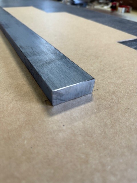 1″ x 2″ Steel Flat Bar x 6″ Long, A36 Steel, Hot Rolled, Mild Steel,