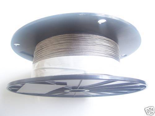Galvanized Wire Rope Cable 3/32″, 7×7: 100, 250, 500,1000 and 2500 Ft