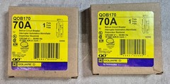 Square D QOB170 1-Pole 70 Amp Bolt-On Circuit Breaker 120/240V NQ Panel (Pair)