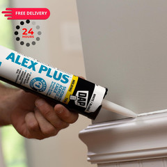 DAP INC 18152 10.1oz White Alex Plus Acrylic Latex Caulk 10.1 Fl Oz,