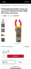 Fluke 381 Remote Display True-RMS AC/DC Clamp Meter with iFlex and 62 Max…