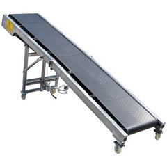110v Belt Conveyor PVC Stainless Steel 118*20” Incline Belt Conveyor Transport