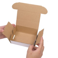6x4x2” Shipping Boxes 50 Pack White Corrugated Cardboard Box Mailer Paper Boxes