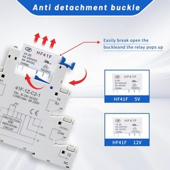 (10Pcs) 24V Relay Din Rail;Silm;Signal for PLC;24VDC and 24vdc/vac