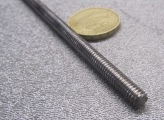 Threaded Steel Rods, Plain Finish, RH, 12-24 x 1 Foot Length, 5 Units