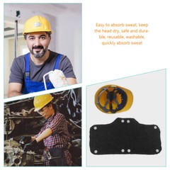12PCS Black Hard Hat Sweatband Safety Sweatbands Washable Helmet