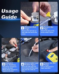 Oil Pump 12V 100W, Extractor for Engine Change, Blue, 12v