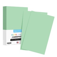 8.5 x 14″ Green Pastel Color Cardstock Paper – 67lb Vellum Bristol – 250 Sheets
