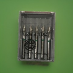 KOMET- FOOTBALL SHAPED DIAMOND BURS -MEDIUM GRIT -6368 FG023 -1 pack of 5 burs