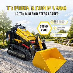 TYPHON STOMP V900 1.4Ton Skid Steer Loader w Kubota 25HP 3-Cylinder D1105 Engine